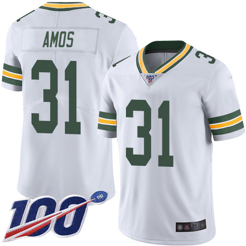 Green Bay Packers Limited White Men #31 Amos Adrian Road Jersey Nike NFL 100th Season Vapor Untouchable->youth nfl jersey->Youth Jersey